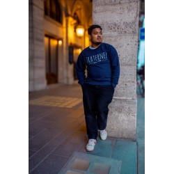 Sweat col rond - Bleu Marine - "Fraternel"