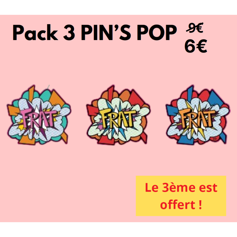 Pack 3 Pin's Pop